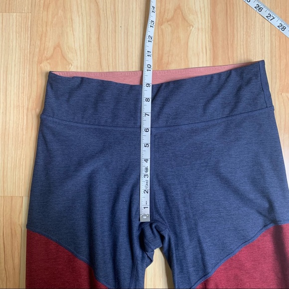 Outdoor Voices Large Color Block Leggings Pink Red Blue Colorblock - Picture 6 of 9